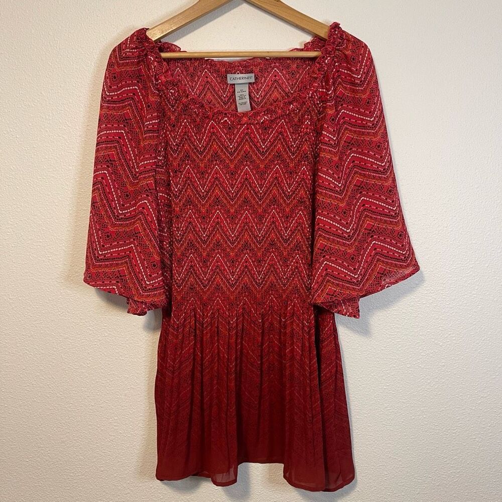 Catherine’s‎ Chevron Printed Blouse Size 2X
